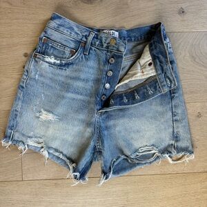 AGOLDE Dee vintage high rise denim shorts